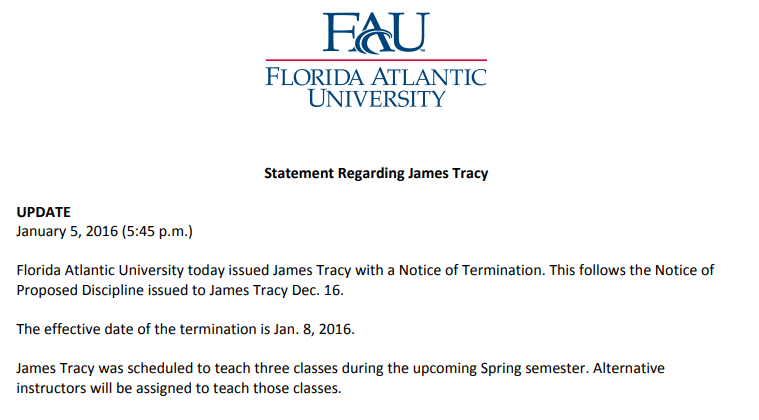 Former FAU professor James Tracy | James Tracy | Hoaxer info